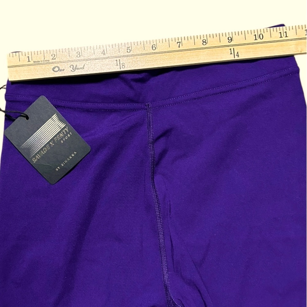 NWT SAVAGE X FENTY High Rise Bike Short Purple Small - Picture 6 of 7